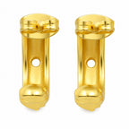 18K Gold Plated Geometric Huggie Earrings With Colorful Gemstone for Women BIE1033