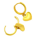 Trendy 18K Gold Plated Heart Drop Earrings for Women & Girls BIE1037