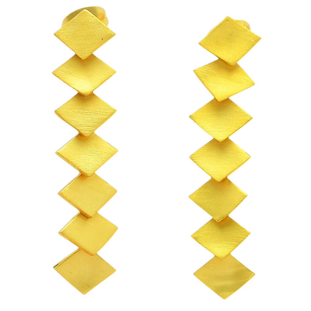 Fashionable 18K Gold Plated Minimal Geometric Earrings for Ethnic & Western Wear BIE1038_A
