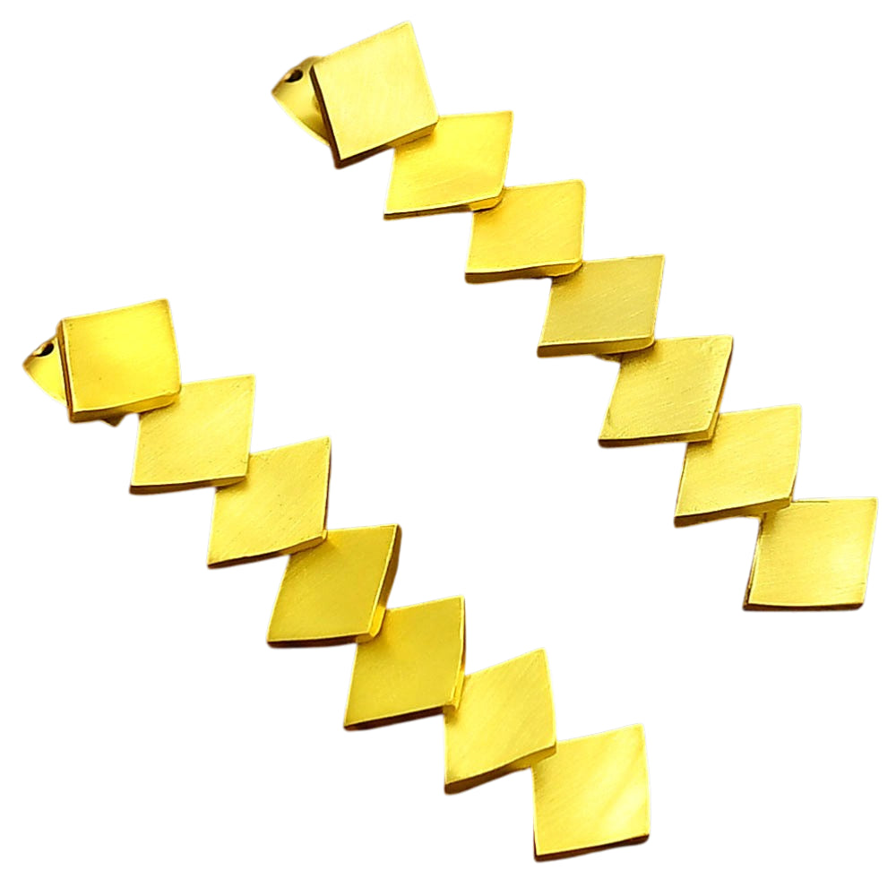 Fashionable 18K Gold Plated Minimal Geometric Earrings for Ethnic & Western Wear BIE1038_A