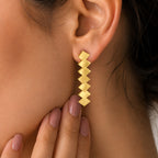 Fashionable 18K Gold Plated Minimal Geometric Earrings for Ethnic & Western Wear BIE1038_A