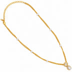 18K Gold Plated Emerald Green & White Teardrop Pendant Necklace Women BIN1022