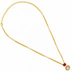 18K Gold Plated Ruby Red & Green Crystal Pendant Necklace for Women BIN1023