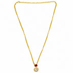 18K Gold Plated Ruby Red & Green Crystal Pendant Necklace for Women BIN1023