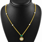 18K Gold Plated Ruby Red & Green Crystal Pendant Necklace for Women BIN1023