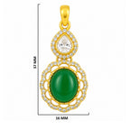 18K Gold Plated Colorful Gemstone Pendant Necklace for Women BIP1001