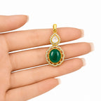 18K Gold Plated Colorful Gemstone Pendant Necklace for Women BIP1001