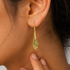 Fashionable 18K Gold Plated Teardrop Earrings for Ethnic & Western Wear BIE1010