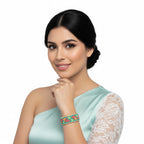 Colorful Bohemian Boho Seed Bead Loom Bracelet, Ethnic Large Cuff Bracelets For Women FBR1001