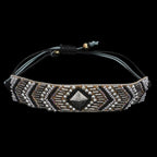 Colorful Bohemian Boho Seed Bead Loom Bracelet, Ethnic Large Cuff Bracelets For Women FBR1002