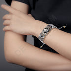 Colorful Bohemian Boho Seed Bead Loom Bracelet, Ethnic Large Cuff Bracelets For Women FBR1002