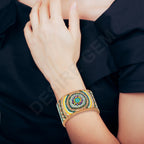 Colorful Bohemian Boho Seed Bead Loom Bracelet, Ethnic Large Cuff Bracelets For Women FBR1003
