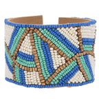 Colorful Bohemian Boho Seed Bead Loom Bracelet, Ethnic Large Cuff Bracelets For Women FBR1005