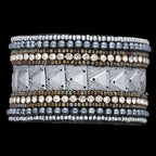 Colorful Bohemian Boho Seed Bead Loom Bracelet, Ethnic Large Cuff Bracelets For Women FBR1009