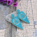 Wholesale Handmade Colorful Beaded Earrings,Hoop Dangle Earrings, Bohemia Boho Tassel Earrings FER1001