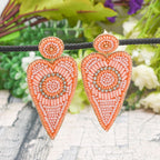 Colorful Beaded Earrings,Hoop Dangle Earrings, Bohemia Boho Tassel Earrings FER1002