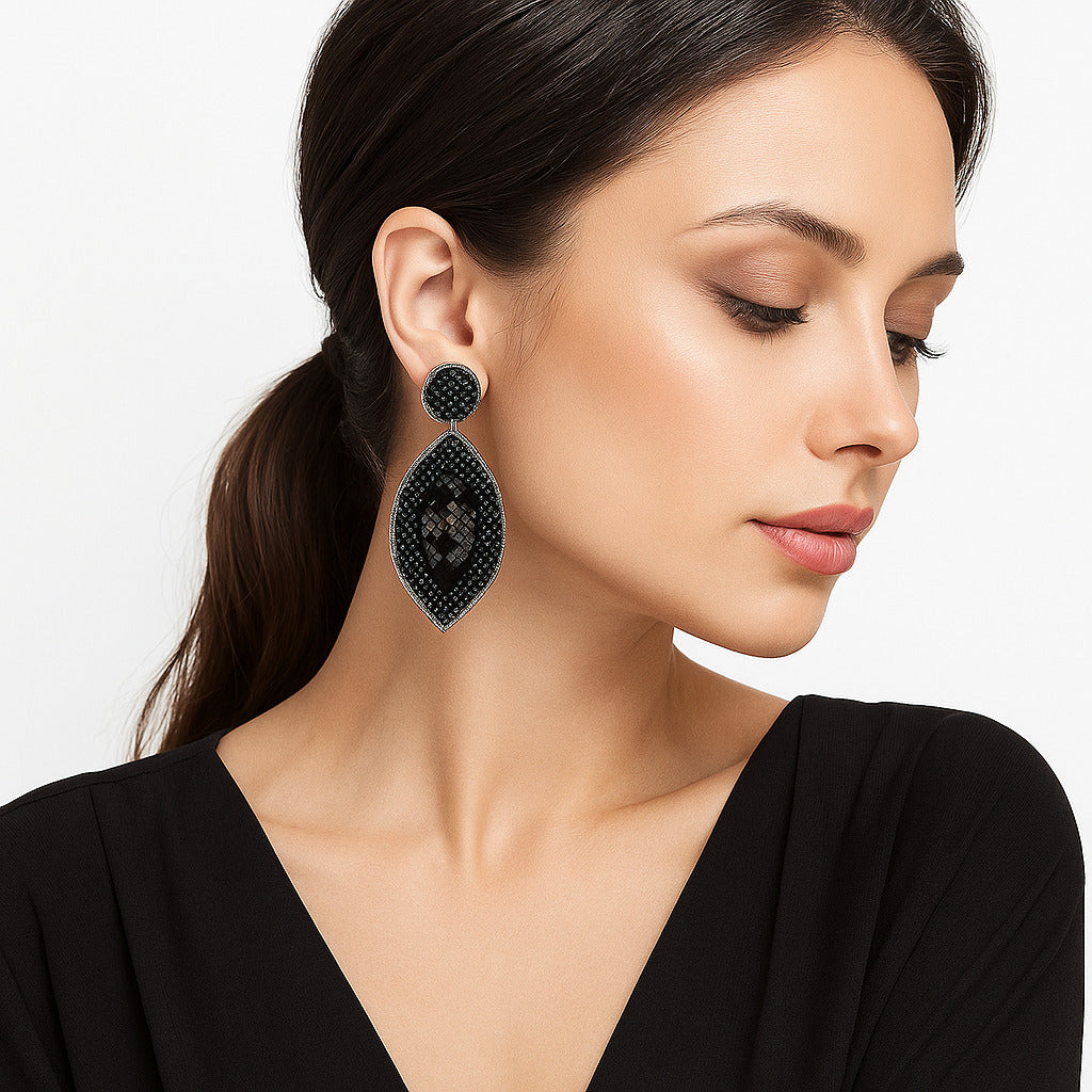 Colorful Beaded Earrings,Hoop Dangle Earrings, Bohemia Boho Tassel Earrings FER1004