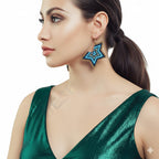 Colorful Beaded Earrings,Hook Dangle Earrings, Bohemia Boho Tassel Earrings FER1012