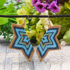 Colorful Beaded Earrings,Hook Dangle Earrings, Bohemia Boho Tassel Earrings FER1012