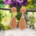 Colorful Beaded Earrings,Hoop Dangle Earrings, Bohemia Drops Earrings, Tassel Earrings FER1019