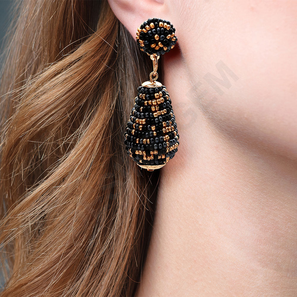 Colorful Beaded Earrings,Hoop Dangle Earrings, Bohemia Drops Earrings, Tassel Earrings FER1020