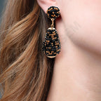 Colorful Beaded Earrings,Hoop Dangle Earrings, Bohemia Drops Earrings, Tassel Earrings FER1020