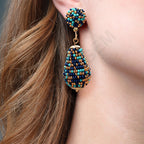 Colorful Beaded Earrings,Hoop Dangle Earrings, Bohemia Drops Earrings, Tassel Earrings FER1023