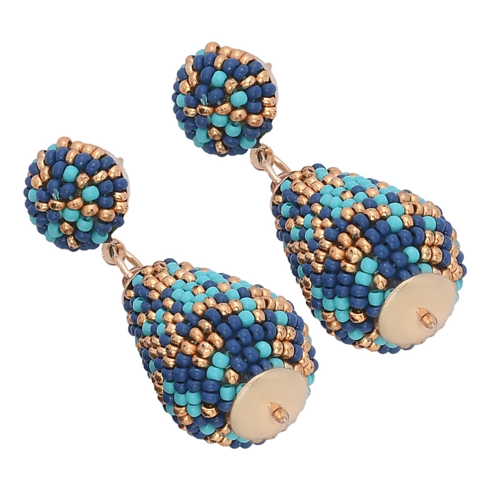 Colorful Beaded Earrings,Hoop Dangle Earrings, Bohemia Drops Earrings, Tassel Earrings FER1023