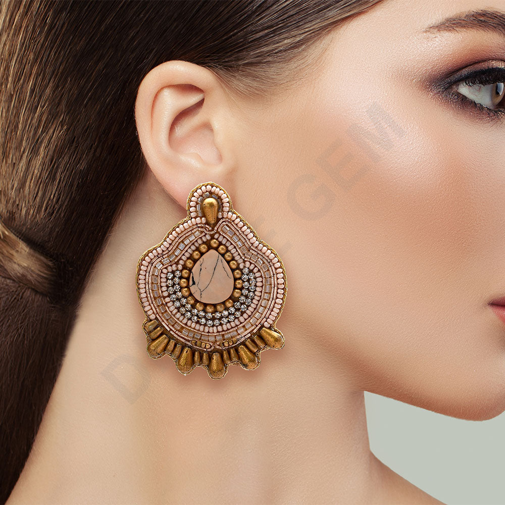 Colorful Beaded Earrings,Hoop Dangle Earrings, Bohemia Drops Earrings, Tassel Earrings FER1024