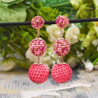 Colorful Beaded Earrings,Hoop Dangle Earrings, Bohemia Drops Earrings, Tassel Earrings FER1025
