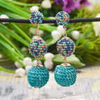 Colorful Beaded Earrings,Hoop Dangle Earrings, Bohemia Drops Earrings, Tassel Earrings FER1026