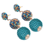 Colorful Beaded Earrings,Hoop Dangle Earrings, Bohemia Drops Earrings, Tassel Earrings FER1026