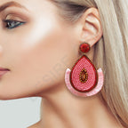 Colorful Beaded Earrings,Hoop Dangle Earrings, Bohemia Drops Earrings, Tassel Earrings FER1032