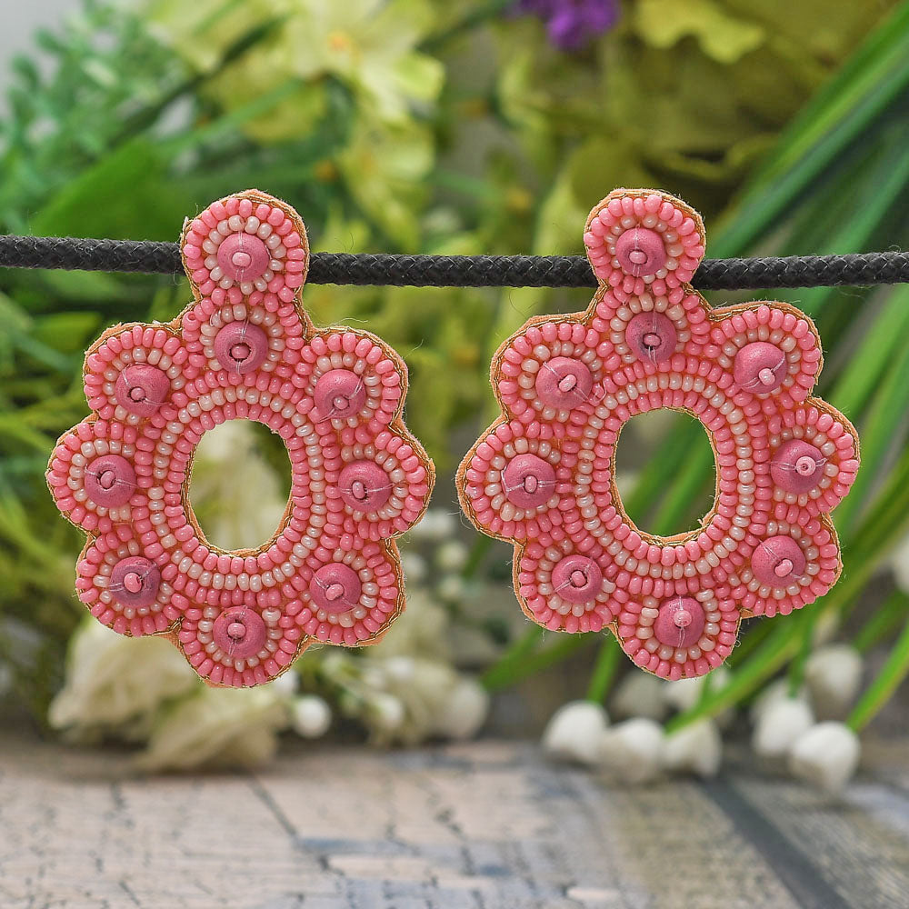 Colorful Beaded Earrings,Seed Bead,Hoop Dangle Earrings, Bohemia,Tassel Earrings FER1041