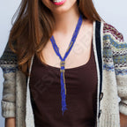 Tassel Beaded Necklace,Glass Seed Beaded Bohemian Boho,Retro Ethnic Sweater Chain FNC1005