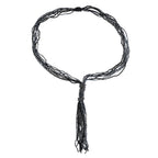 Tassel Beaded Necklace,Glass Seed Beaded Bohemian Boho,Retro Ethnic Sweater Chain FNC1006