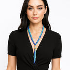 Tassel Beaded Necklace,Glass Seed Beaded Bohemian Boho,Retro Ethnic Sweater Chain FNC1007