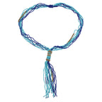 Tassel Beaded Necklace,Glass Seed Beaded Bohemian Boho,Retro Ethnic Sweater Chain FNC1007