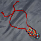Multicolor Medallion Beaded Necklace – Boho Seed Bead Tassel Necklace, Bohemian Beaded Necklace FNC1008