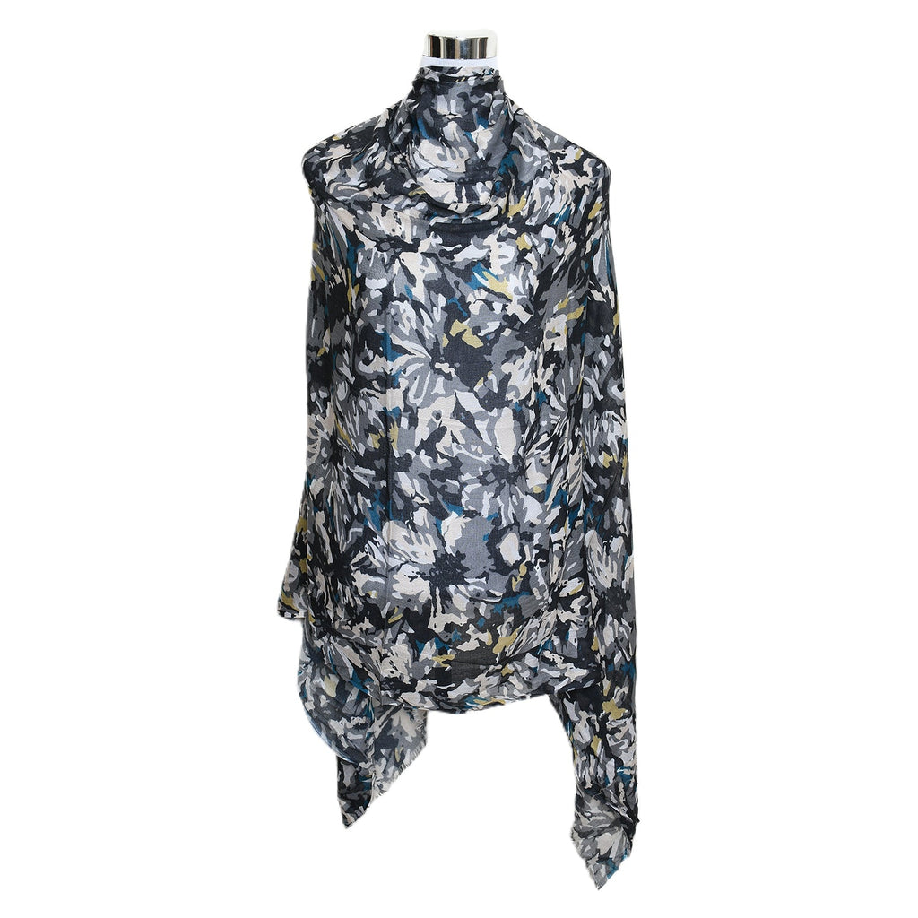 Premium Soft Quality Modal Scarf Floral Print Lightweight Wraps MMD402