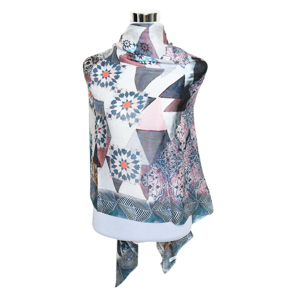 Premium Soft Quality Modal Scarf Screen Print Lightweight Wraps MMD416