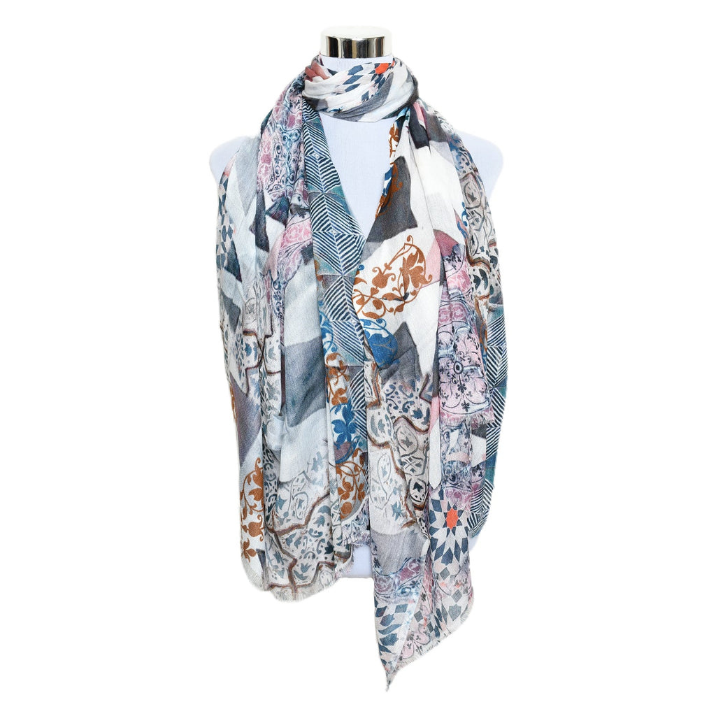 Premium Soft Quality Modal Scarf Screen Print Lightweight Wraps MMD416