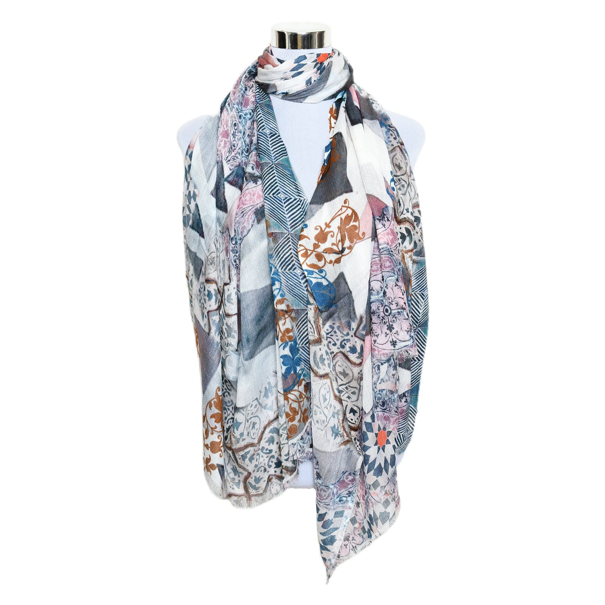 Premium Soft Quality Modal Scarf Screen Print Lightweight Wraps MMD416