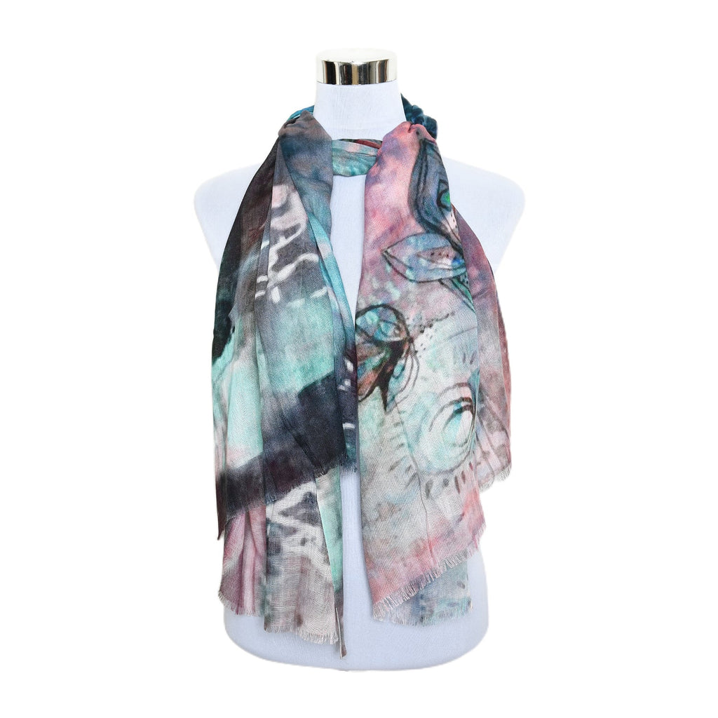 Premium Soft Quality Modal Scarf Screen Print Lightweight Wraps MMD417