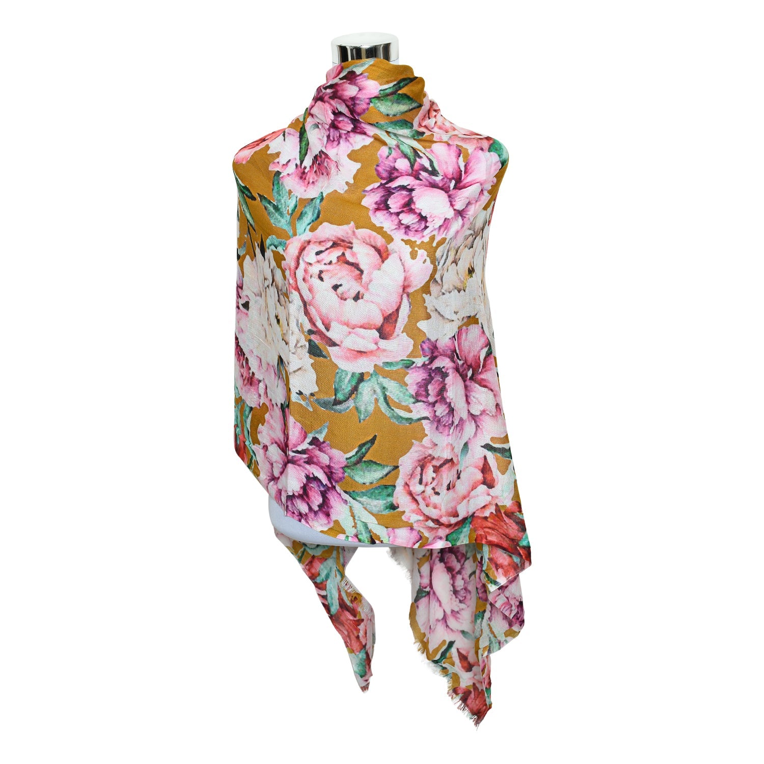 Premium Soft Quality Modal Scarf Floral Print Lightweight Wraps MMD422