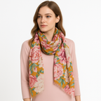 Premium Soft Quality Modal Scarf Floral Print Lightweight Wraps MMD422