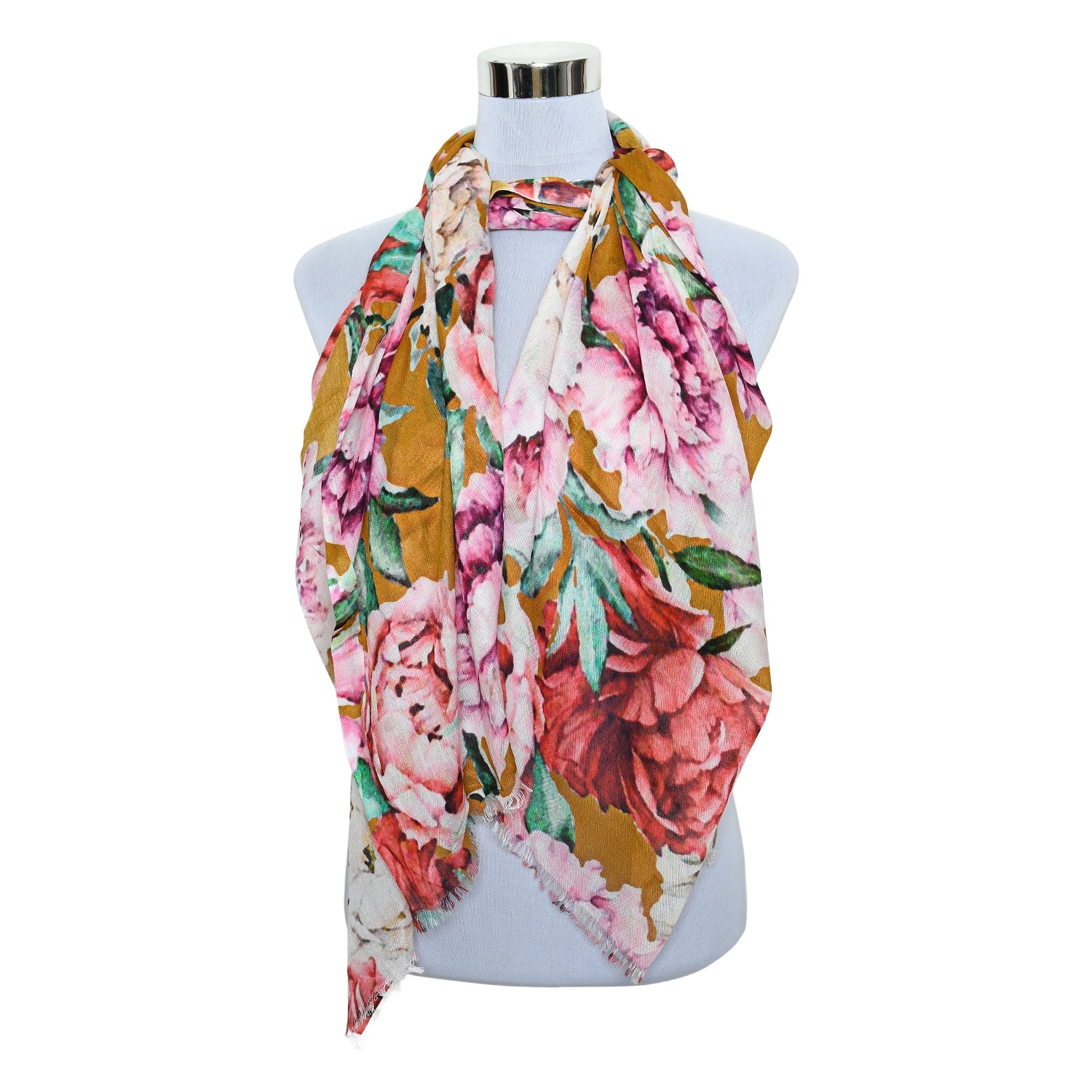 Premium Soft Quality Modal Scarf Floral Print Lightweight Wraps MMD422