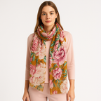 Premium Soft Quality Modal Scarf Floral Print Lightweight Wraps MMD422