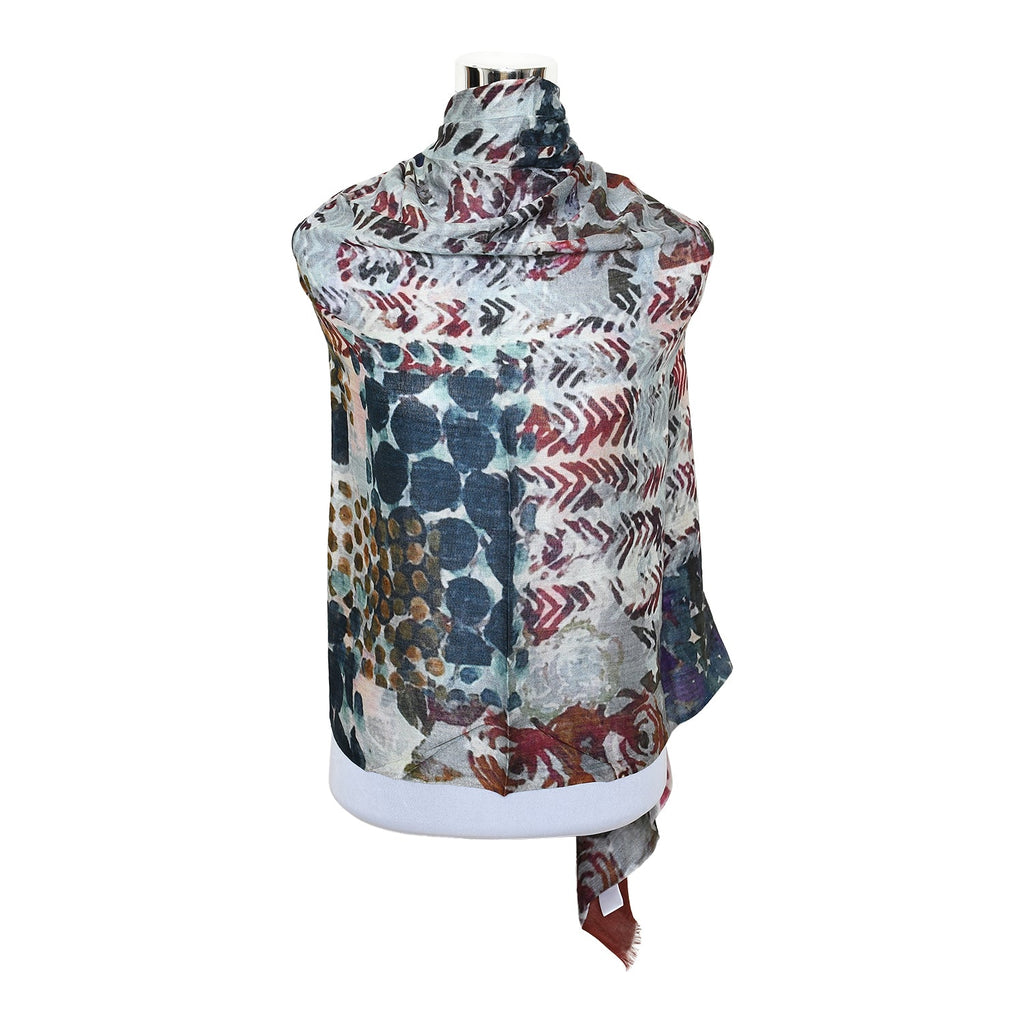 Premium Soft Quality Modal Scarf Screen Print Lightweight Wraps MMD424