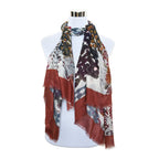 Premium Soft Quality Modal Scarf Screen Print Lightweight Wraps MMD424